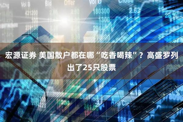 宏源证券 美国散户都在哪“吃香喝辣”？高盛罗列出了25只股票
