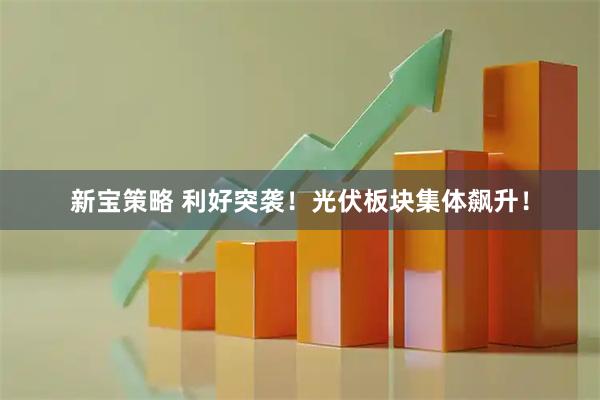 新宝策略 利好突袭！光伏板块集体飙升！