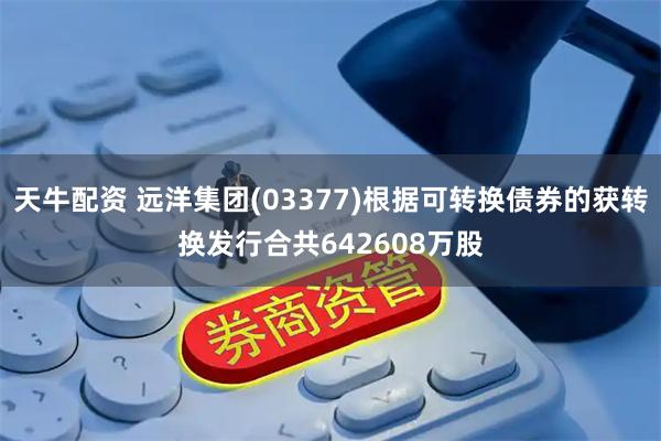 天牛配资 远洋集团(03377)根据可转换债券的获转换发行合共642608万股